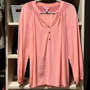 Silk Lilly Pulitzer Top Pink